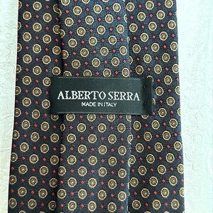 Silk TIE Made in Italy - Navy/red